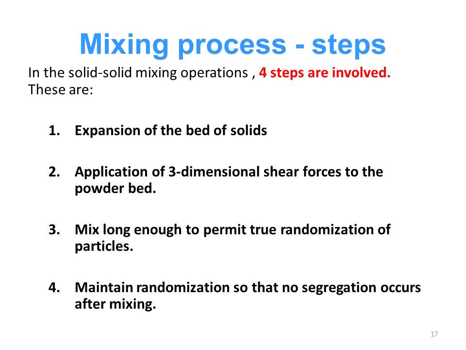 Mixing process steps youtube